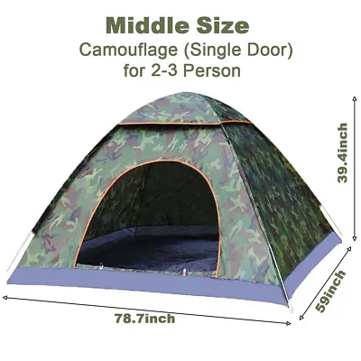 Camping Tent 3-4 Person Waterproof 4 Season Outdoor Hiking Family Tents Shelter • $25.65
