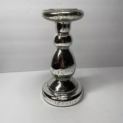 8” Ten Thousand Villages Mercury Glass Candle Holder Candlestick Hollywood • $27.99