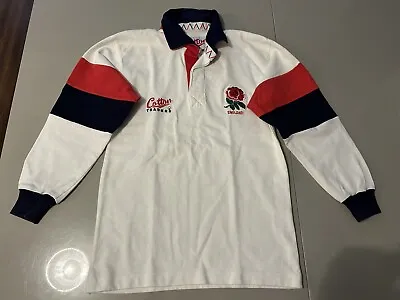 England 1995 Cotton Traders Rugby Union Shirt Rare Size Large Boys / LB • £55