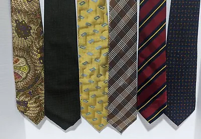 Lot Of 6 Neck Ties: Various Designers And Styles • $29.99