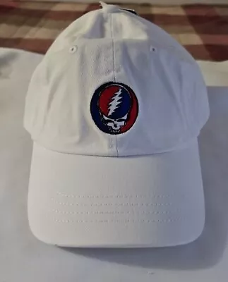 Grateful Dead Dad Hat Ball Cap Adjustable Embroidered Steal Your Face White OS • $20