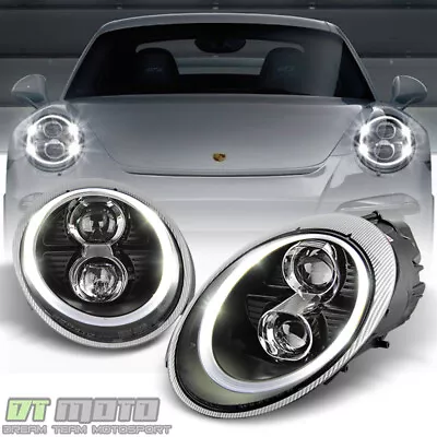 Black 05-09 Porsche 911 997.1 Carrera LED DRL Projector Headlights Fit Halogen • $1169.94