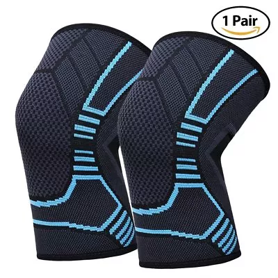 1Pair Knee Compression Sleeves Basketball Volleyball Brace Support For Women Men • $6.99