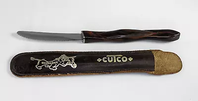$34.95 • Buy VTG Cutco Steak Knife #1758 Stainless 8 5/8  Classic Orange & Brown Swirl Handle