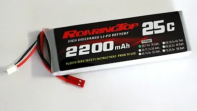 $16.20 • Buy RoaringTop LiPo Battery Pack 25C 2200mAh 2S 7.4V With JST Plug
