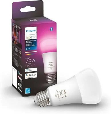 Philips Hue White And Color 75W Smart Bulb ONLY W/O BOX OR HUE BRIDGE • $28