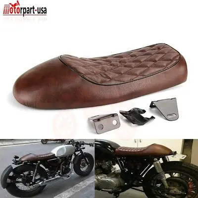 Hump Flat Brat Saddle Vintage Seat Cafe Racer Motorcycle For Honda Suzuki Yamaha • $34.73