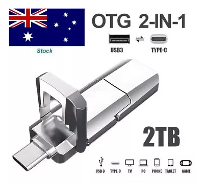 Flash Drive OTG Adapter Type C 64G 2TB USB 3.0 Memory Stick Pen Disk For Samsung • $9.99