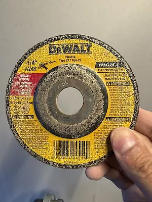 Dewalt DW4514 HPMetal Grinding Wheel 4-1/2-in X 1/4-in X 7/8-in (2PK) • $10