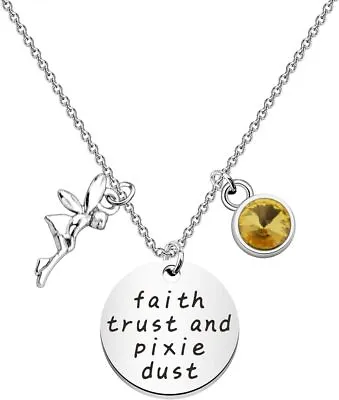 Fairy Tale Jewelry: Faith Trust And Pixie Dust Necklace - Tinkerbell Necklace Fo • £34.26
