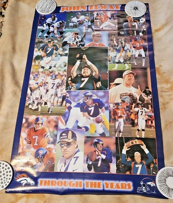 $24.50 • Buy JOHN ELWAY  Through The Years  DENVER BRONCOS 1999 Starline 22 X34  Poster