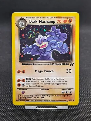 Dark Machamp 10/82 Holo Team Rocket Pokemon Card WOTC SWIRL NM  • £28.95
