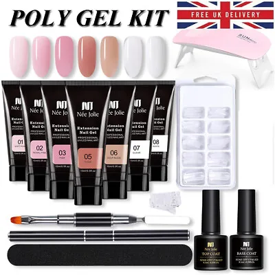 £4.99 • Buy Poly Extension Gel Nail Kit NEE JOLIE Nail Salon Quick BuilderGel Set With Lamp