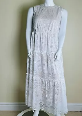 Maison Tara Women's White Lace Maxi Dress Sz 14W. (56) • $69