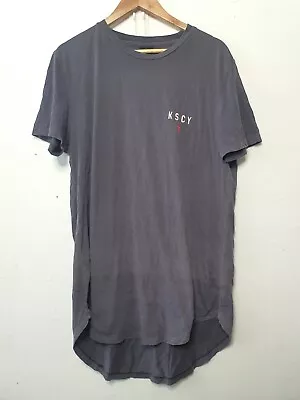 KSCY Melbourne Shirt Mens Size Large Dark Grey Cross Kiss Chacey Streetwear • $24