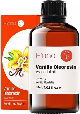 H’ana Pure Vanilla Essential Oil For Diffuser & Skin (30 Ml) - 100% Undiluted • £12.99