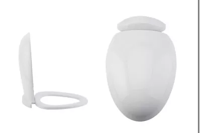 Egg Shape Oval White Soft Close Top Fix Toilet Seat • £54