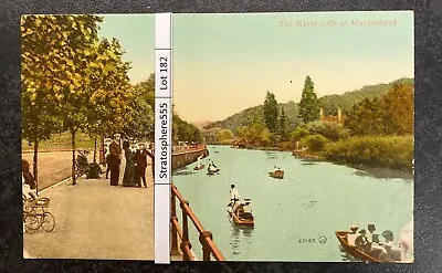 Vintage Postcard 1917 The Riverside Maidenhead Berkshire Valentines No 65197 • £2.20