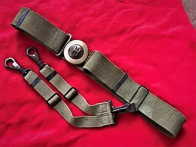 U.S. Army Mills Web M1910 Headquaters Garrison Belt W/ Sword Hanger • $400