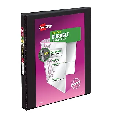 Avery Durable 1/2  3-Ring View Binder Black (17001) 823492 • $10.95