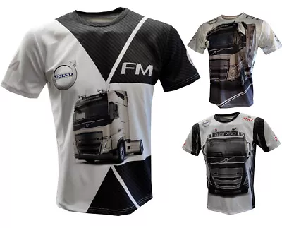 Volvo T-shirt LKW FH16 FM Truck TIR Travel Maglietta Camiseta Driver Gift 12 • $29.99