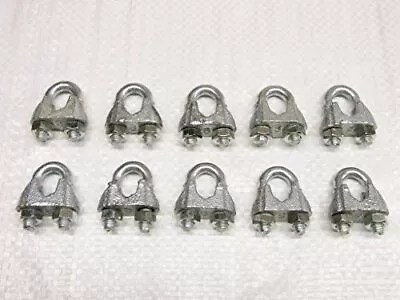 £4.25 • Buy Wire Rope Grip Clamps 6MM X10 (Galvanised Cable Steel Metal Wire U Bolts Fixing)