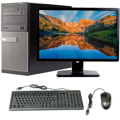 Dell I5 Desktop MT 8GB RAM 2TB HD 22  Monitor Intel Core Windows 10 Pro PC Wi-Fi • $149.99