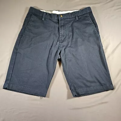 Volcom Shorts Mens 32 Blue Flat Front Chino Skate Surf • $16.45