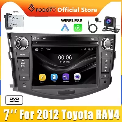 $179.99 • Buy For Toyota RAV4 2006-2012 Car Apple Carplay Radio CD DVD Player GPS Navi +Camera
