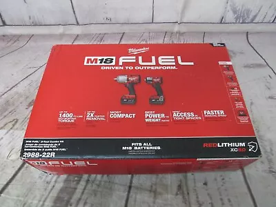 Milwaukee M18 FUEL HTIW / MTIW Auto 2pc Combo Kit 2988-22R • $600