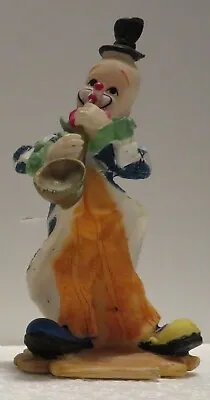 K's Collection Clown Figurine Resin 4.25  Saxophone Player Teal & White Jacket • $8.99