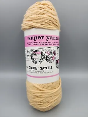 Vintage Super Yarn Mart 340 Wheat 43 1 Skein 4 Oz Orlon Sayelle • $3.48