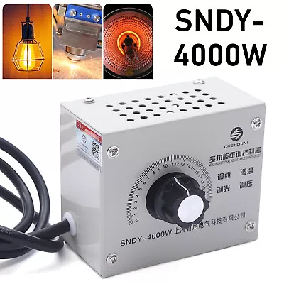 4000W Motor Speed Control Controller 220V AC SCR Variable Voltage Regulator • £21.75