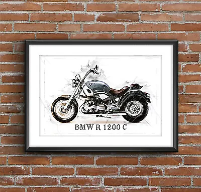 $27 • Buy BMW R 1200 C, Art Sketch Poster [without Frame]