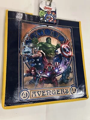 Marvel Avengers Blue & Yellow Reusable Shopping Etc.Tote Bag 11x10.5x • $3.97