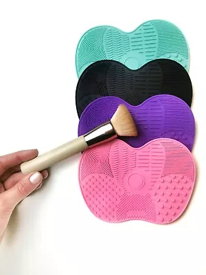 Makeup Washing Brush Gel Cleaning Mat Foundation Make Up Brush Cleaner Pad • £2.49