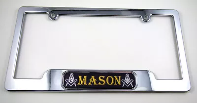Mason Masonic License Plate Frame Dome Emblem Freemasons Plastic Chrome Plated • $11.99