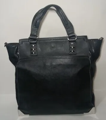 Simply Vera Wang Black Leather Tote Bag • $35