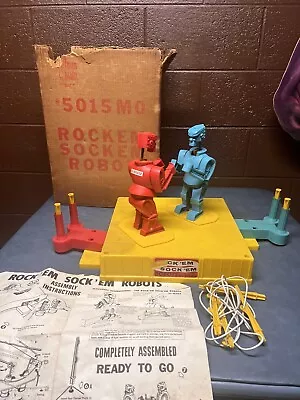 VINTAGE MARX TOYS :  1960's ROCK EM SOCK EM ROBOTS • $175