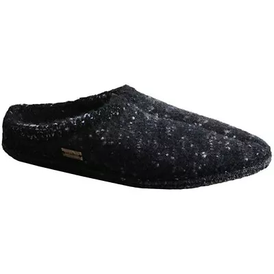 HAFLINGER Unisex  ASP 611004 3 203 Schwarz Slipper Black Size: EU 42 NIB • £64.55