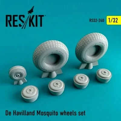 De Havilland Mosquito Wheels Set Model Kit Scale 1/32 Reskit RS32-0240 • $17.99