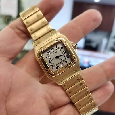 18kt Cartier Santos Galbee 887901 Watch • $7500