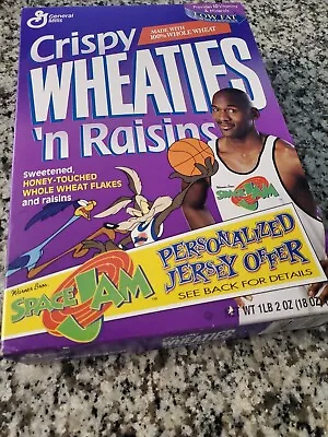 1996 Space Jam Michael Jordan Crispy Wheaties ‘n Raisins Box Unopened. • $32