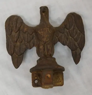 Vintage Eagle Cast Iron Flag Pole Topper/Ornament 4  Tall • $19.40