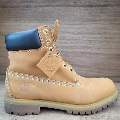 Timberland Men's 6 Inch Wheat Premium Leather Boots 10061 Lot Size 9 • $79.99