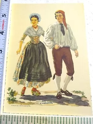 Postcard Tessin (Mendrisio) Swiss Costume From The 18th Century • £8.77