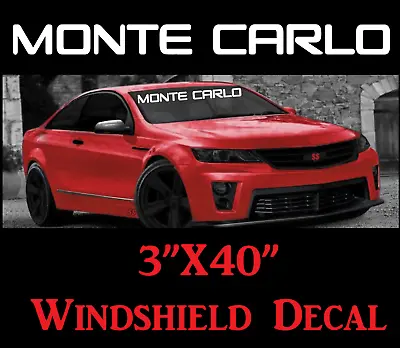 MONTE CARLO Sport SS PACE CAR WINDSHIELD DECAL STICKER Turbo Chevrolet USDM  355 • $14.99