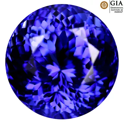 GIA Certified 10.92 Ct AAAA Round (13 X 13 Mm) Natural D'Block Tanzanite • $4114.99