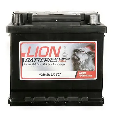 012 12V Car Battery 3 Year Guarantee 40AH 330CCA 0/1 B13 Spare - Lion 444770121 • £45.75