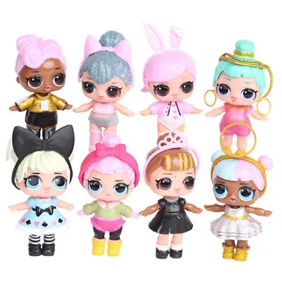 Set Of 8Pcs LOL Dolls L.O.L Surprise Ball Lil Sisters Pets Toys Kids Girls Gift  • £11.51